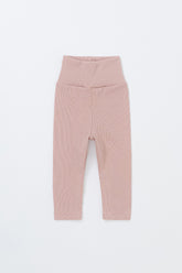 Avauma Aileen Baby Leggings - Mauve Pink, soft ribbed baby leggings, high-waist infant pants for comfort and style
